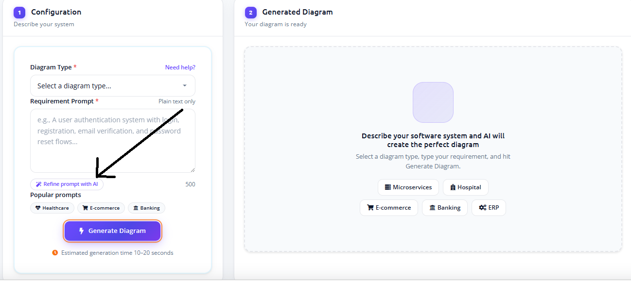 Refine prompt with AI
