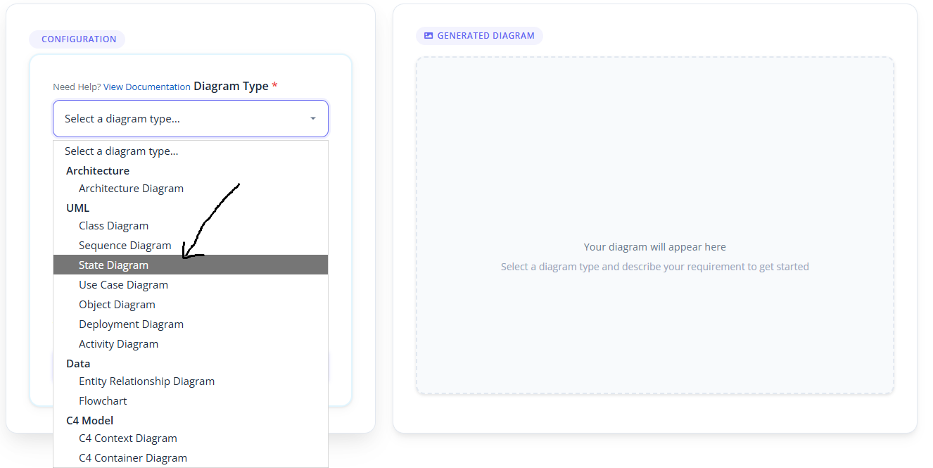 Select diagram type